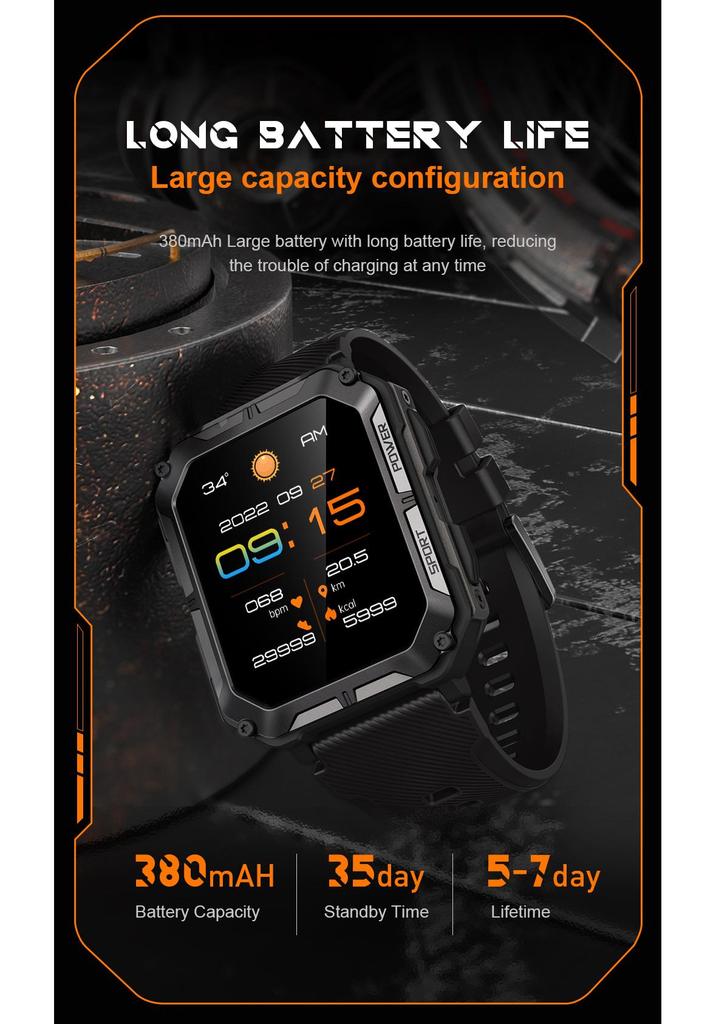 C20PRO DaFit 1.83" Chamada Bluetooth Smartwatch Esportivo IP68