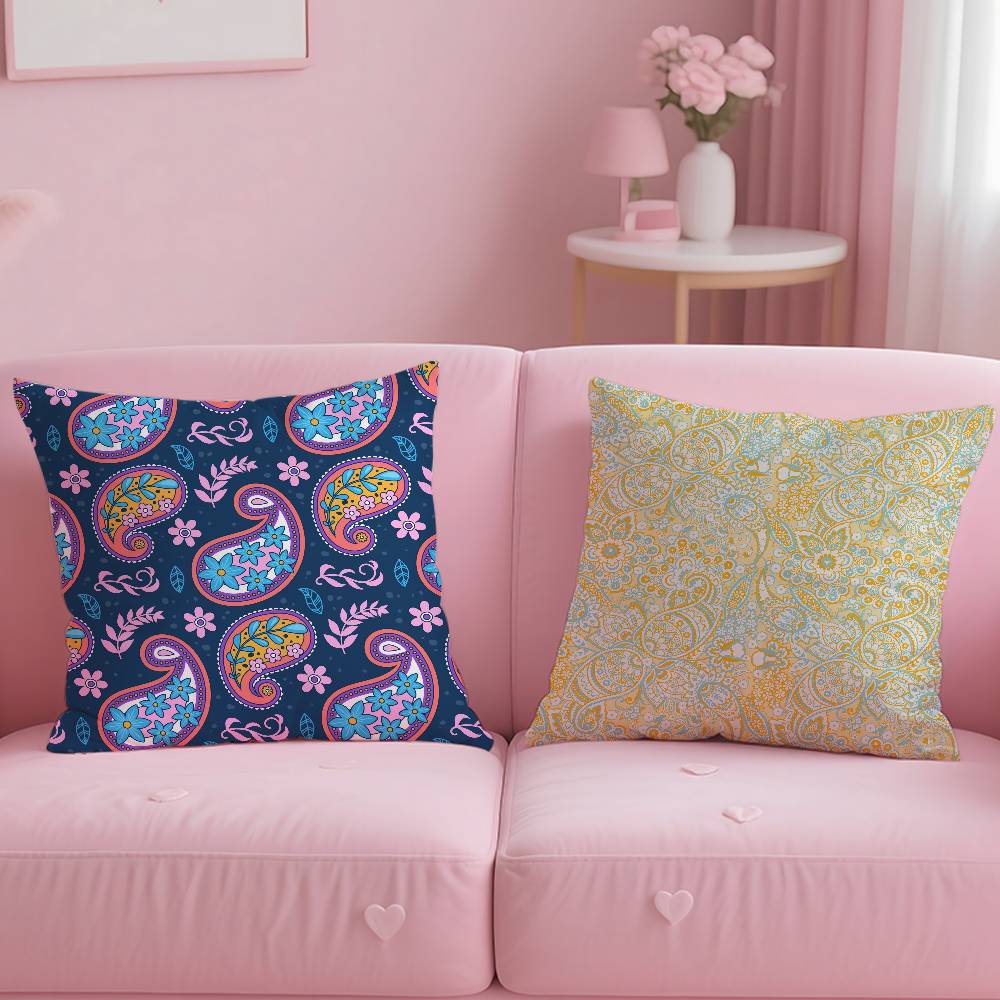ART Paisley Bandana Pattern Pillow Case Pattern Printing Pillowcase Living Room Sofa Cushion Cover Bedroom Room Decor