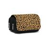 Toc de pix din material cu model drăguț cu pete de leopard, cu clapetă dublă, cadou ideal pentru băieți/fete, etui 3D pentru creioane, pentru școală, birou, copii