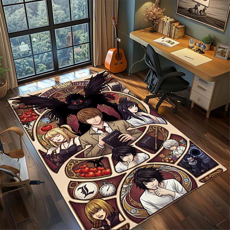 Non Slip Washable Death Note Large Area Carpet Rug Floor Mat Bedroom Gamer Room Decor—kwq16