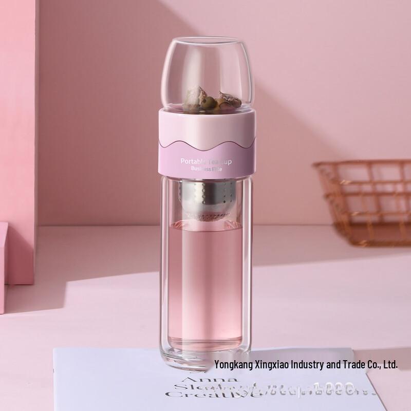 Double-Layer Glass Tea Infuser Bottle