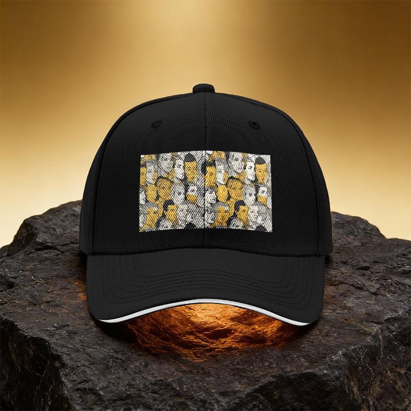 Graffiti Abstract Figuur Trendy Hoed, Unisex Bedrukte Pet Sandwich Eendensnavel Pet Sportpet, Geschikt voor Dagelijkse Woon-werkverkeer