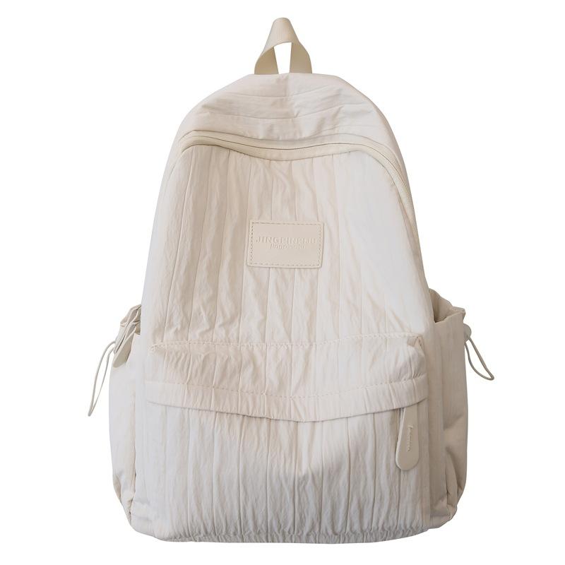 

Маленький свежий рюкзак однотонный для девочки простой школьный рюкзак для колледжа нишевый для ученика средней школы для путешествий белый