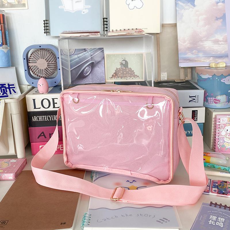 Female Ita Crossbody Bag Womens Oxford Transparent Messenger Bag Girls Cute-Lolita Shoulder Bags Teens Satchels Bag Outdoor Sac