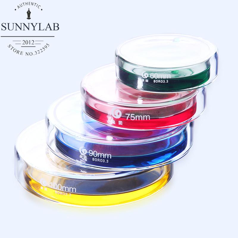 60mm to 200mm Glass Petri Dish Bacterial Culture Dish Borosilicate Glass Chemistry Laboratory Equipment 90mm 5pcs