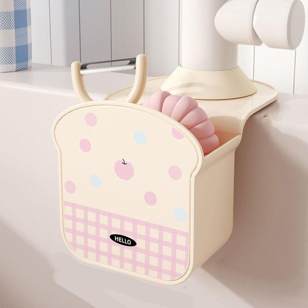 Toast Shaped Sink Hanging Strainer Basket Polka Dot Print Drain Basket Sink Countertop