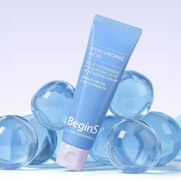Begins by JUNG SAEM MOOL Blue Hydrangea Hyaluronic Acid Moisture Cream 50ml