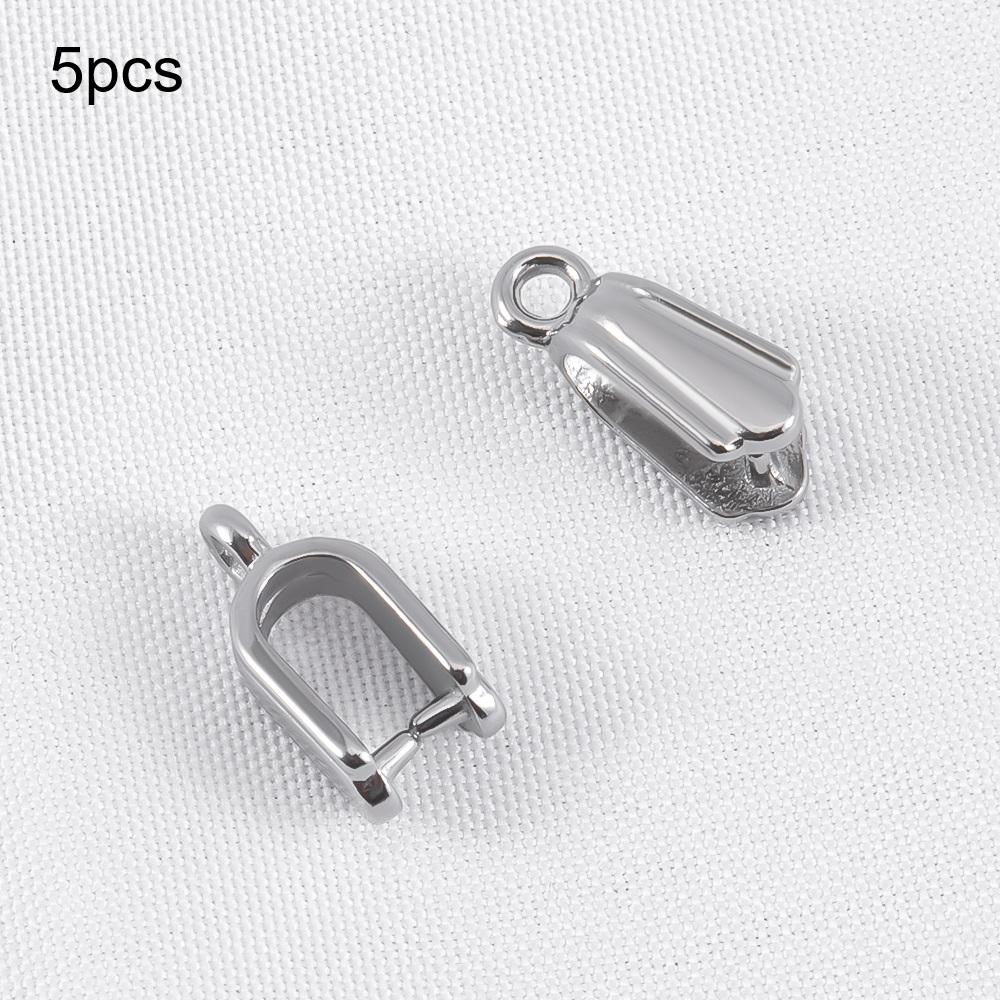 5 Stück 10 Stück Edelstahl-Anhänger-Klemmclip-Verschlusshaken für DIY-Halsketten-Schmuckherstellungsmaterial