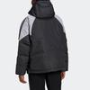 Adidas Originals Large Trefoil Logo Down Jacket Casual Comfortable Hooded Long Sleeve Coat Winter Women Jacket Black GD2506