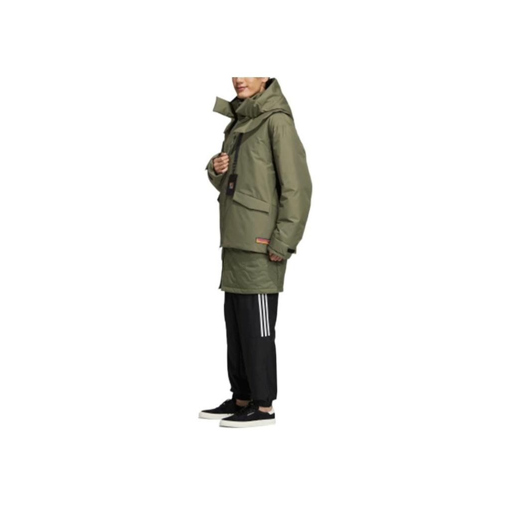 Adidas Originals Detachable Lining Multi-Pocket Sport Down Jacket Men Outerwear Green GT7285