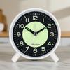 Minimalist Metal Luminous Alarm Clock, Student and Children's Creative Desktop Fluorescent Clock, Bedside Clock, Silent Pointer