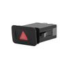 Hazard Warning Light Black and Pack of 1 Switch, Plastic, Red,