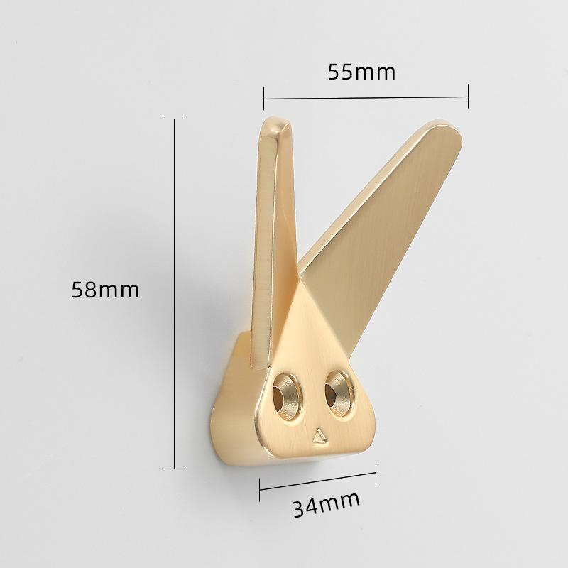 Nowoczesny Królik Amerykański Czarny Hak na Ubrania Szafka, Akcesoria Sprzętowe do Garderoby Hak na Ubrania ze Stopu Cynku