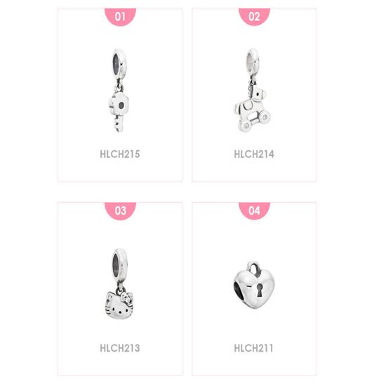 Sanrio Hello Kitty Jewelry Silver Oil Painting Petite Bracelet Charm (Choose 1 of 10)