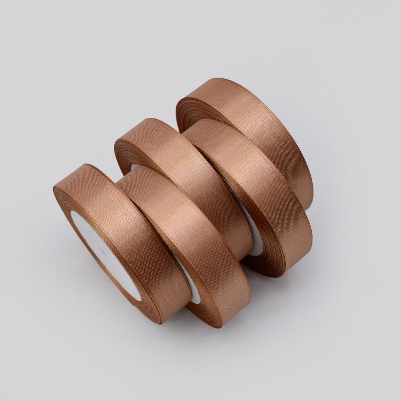 2.5cm Polyester Woven Ribbon for Flower Gift Packaging, Wedding Cakes, and Decorations in Silk Colors