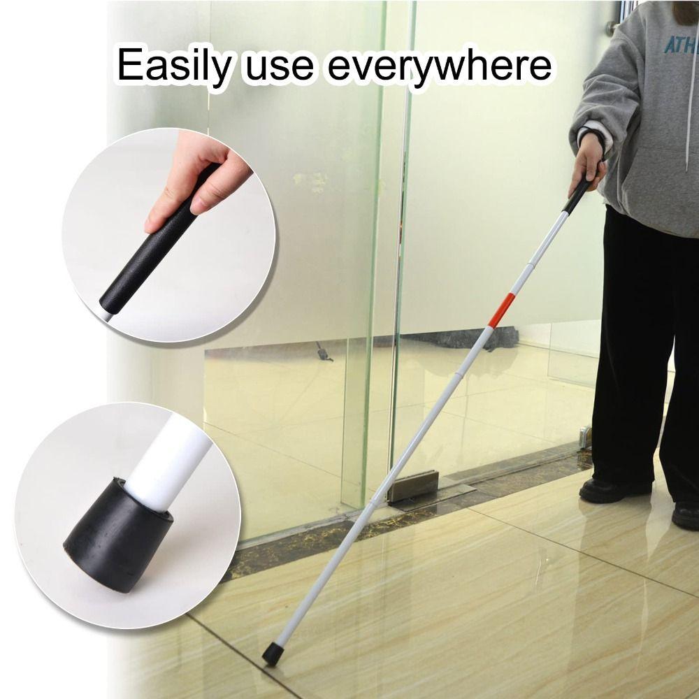 Aluminum Zinc Zinc Alloy Blind Walking Stick Adjustable Height Hiking Trekking Pole  Elder