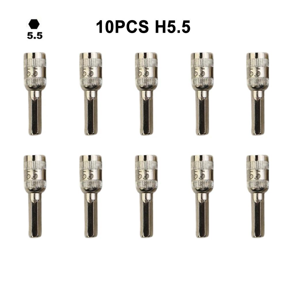 Set Of Ten H4 Hex Shank Screwdriver Bits Compatible With Various For DIY Applications From Toy Repair To Furniture Assembly