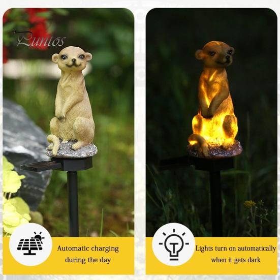 Landscape Lighting for Paths Solar Meerkat Garden Light, Outdoor Waterproof LED Light with Stake, Auto On/off Night Lights Cute Lamp Walkway Courtyard