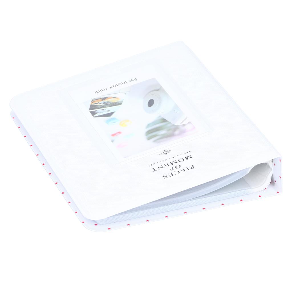 3in 64 Fächer Aufbewahrungshülle für Fotokarten Mini-Fotoalbum für Fujifilm Instax mini 9Weiß