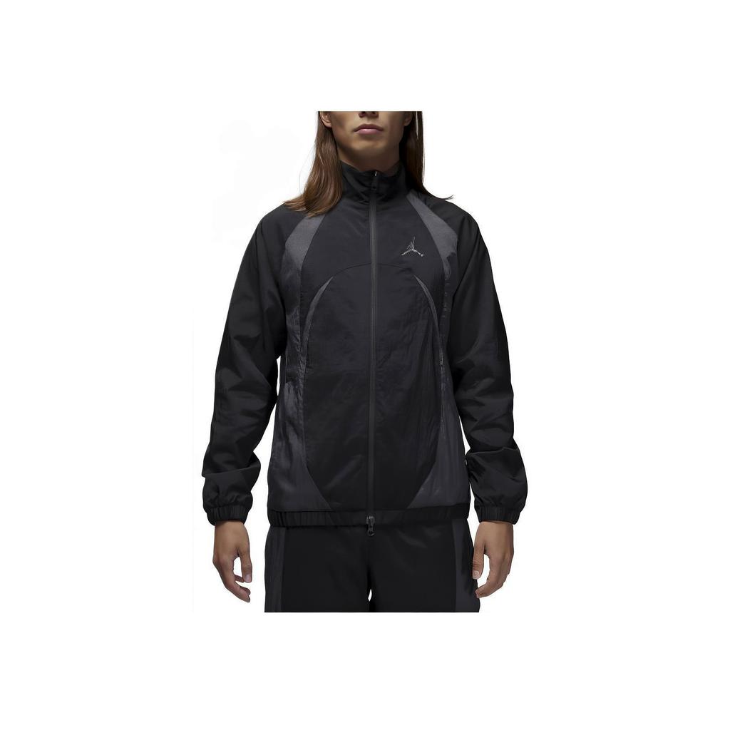 Jordan Giacca Casual Monocolore con Collo Alto e Zip da Uomo Nera FN5849-010