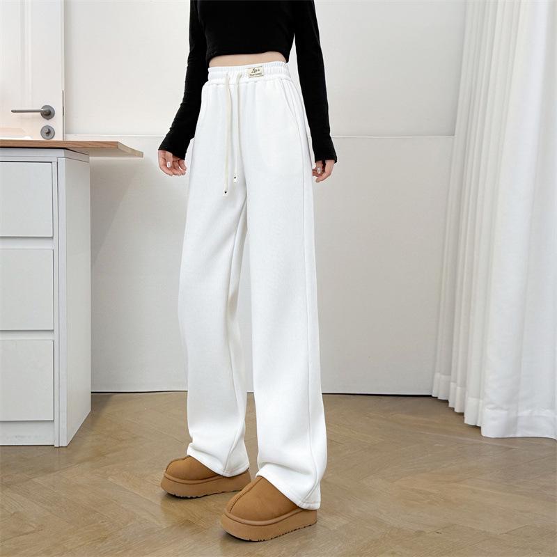 2025 Plus Size High Waist Fleece-gefütterte Hose für Damen—Dicke, Elastische, Vielseitige Freizeithose für Mollige Mädchen