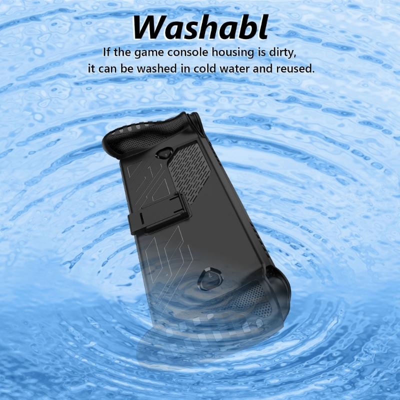 Flexible Silicone Protective Cover With AntiScratch Tempered Glass Film Portable Carrying Case For Video Game Consoles