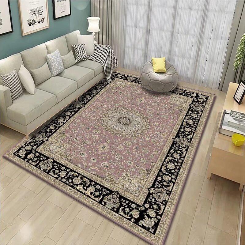 Persian Large Carpet In The Living Room Luxury Style Floor Mat Bohemian Pattern Anti-slip Soft Rugs for Bedroom Customizable IG