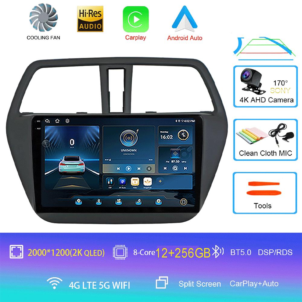 Android 14 Carplay Auto WIFI+4G Car Radio For Suzuki SX4-CROSS 2014-2017 Multimedia Video Player Navigation GPS Stereo Head Unit