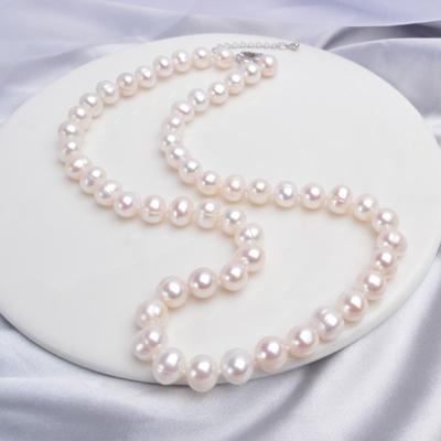 Natural Freshwater Pearl Necklace  Near Round Pearl Jewelry for Women Wedding Gifts for The New Year Trend