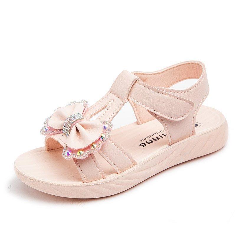 New Summer Korean Style Girls Princess Sandals, Open-toe Soft Sole Kids Sandals for Girls
