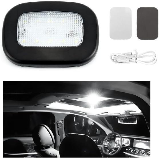 Car Interior Ceiling Roof Lights, Magnetic Rechargeable USB Wireless Dome Lamp, LED Auto Map Reading Light Cover For Ider Roof Ceiling, Universal Car