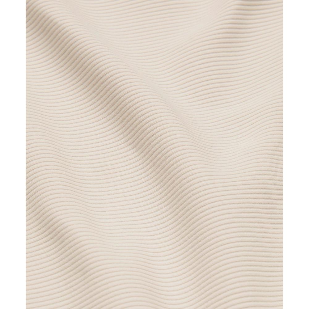 Lululemon Logo Charm Ribbed Waist Tie Long Sleeve Shirt Beech White