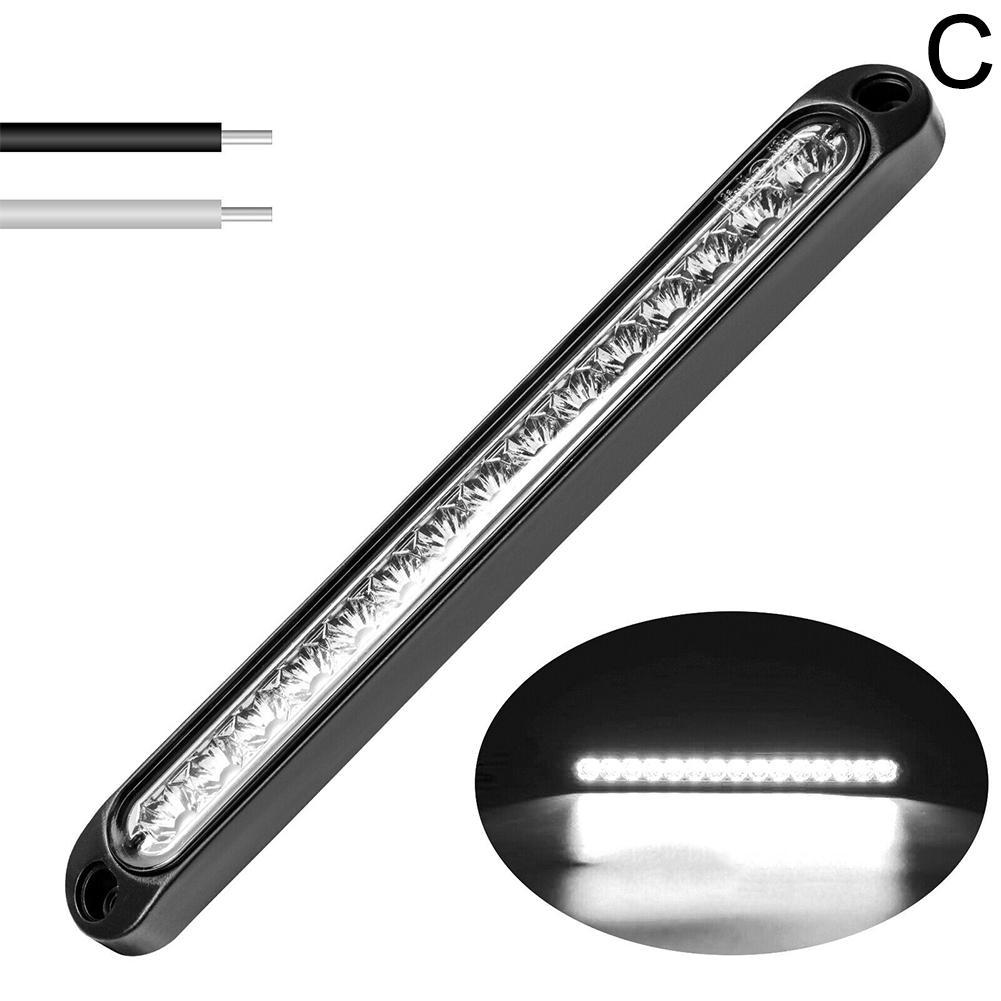 Universal LED Car Tail Lights for Trailers rucks,Lorries,and Pickups Brake/Stop/Turn Signal 12V-24V 15 LEDs Light Bar Strip