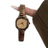Retro Elastic Band Watch Female Lazy Wind Buckle-Free Elastic Steel Belt Watch Minimalist Sugar Cube Watch