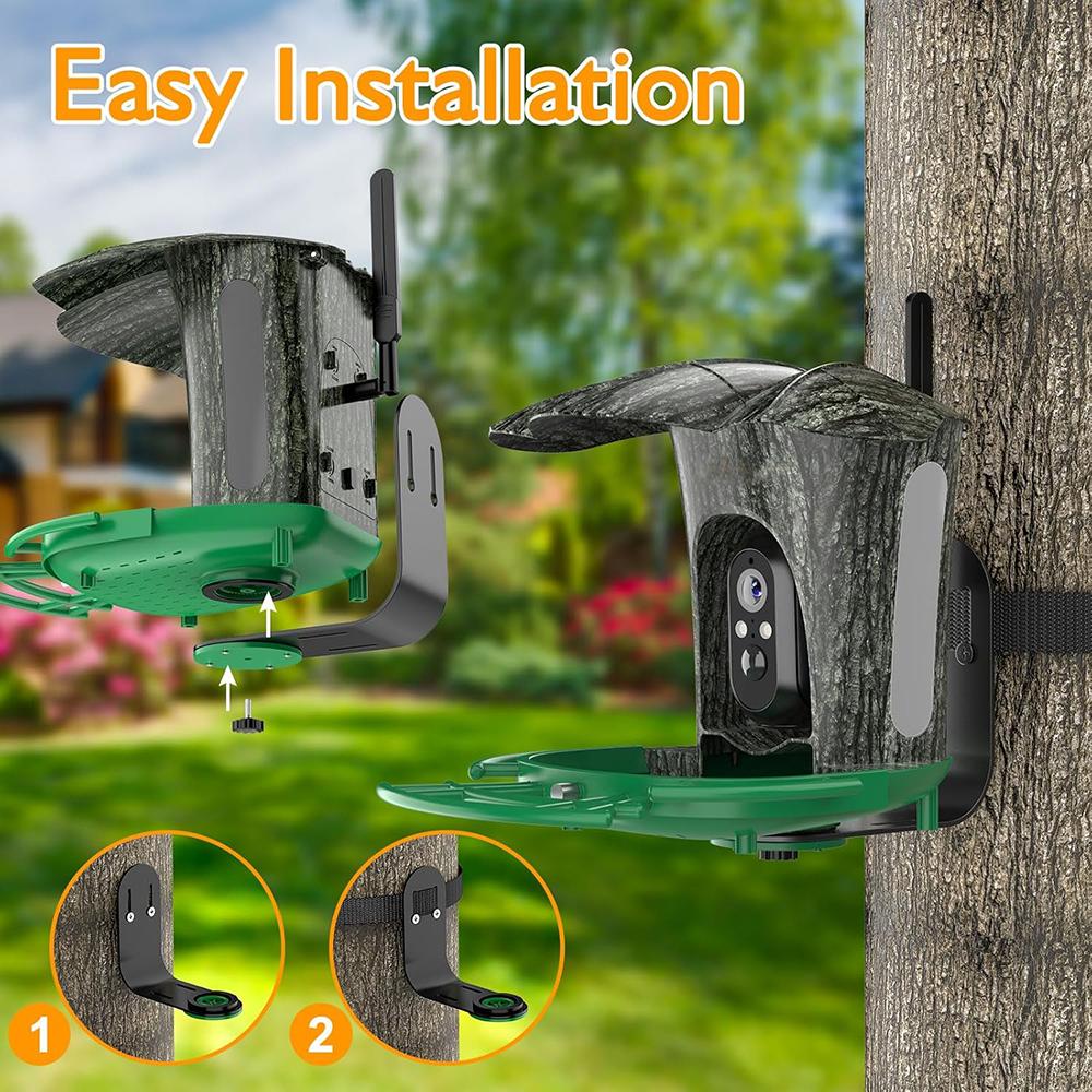 Smart Bird Feeder with Camera Outdoor,Bird Watching Camera,1080P HD AI Identify Wildlife Species