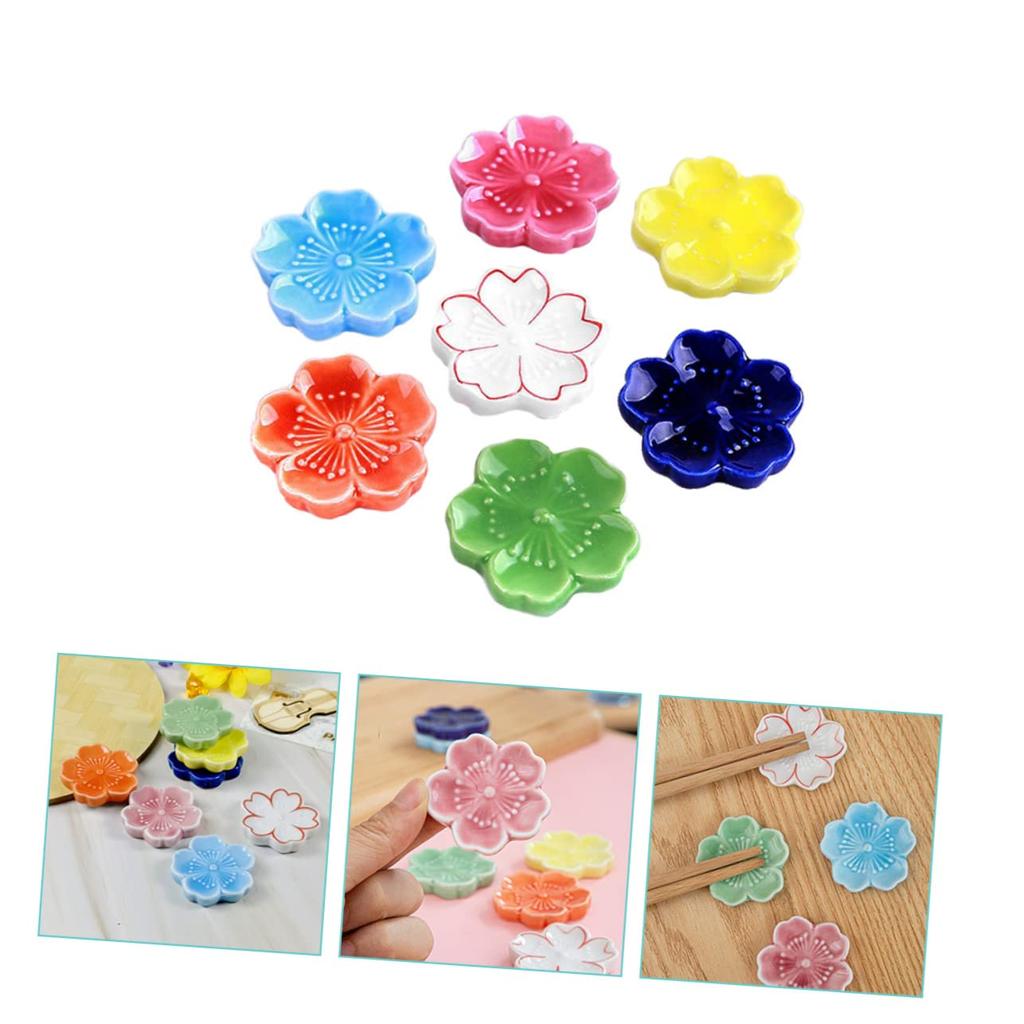 HOLIDYOYO Keramik Kirschblüte Essstäbchen Japanischer Stil Essstäbchen Gemusterte Essstäbchen Japanische Niedliche Essstäbchen Japanische Essstäbchen Liebliche Essstäbchen