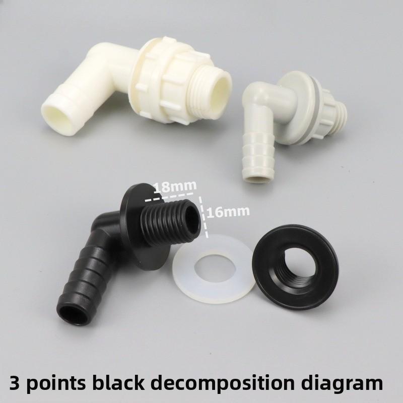 Kunststoff 3/8 "Gewinde auf 14mm 90 Grad Winkelstück Drainage Aquarium Fisch Tank Drain Adapter Garten Bewässerung Wasser Anschlüsse Gelenke