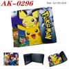 Pokemon Eevee Anime Full Color Snap Button PU Leather Short Wallet Card Holder Coin Purse for Men Women Students