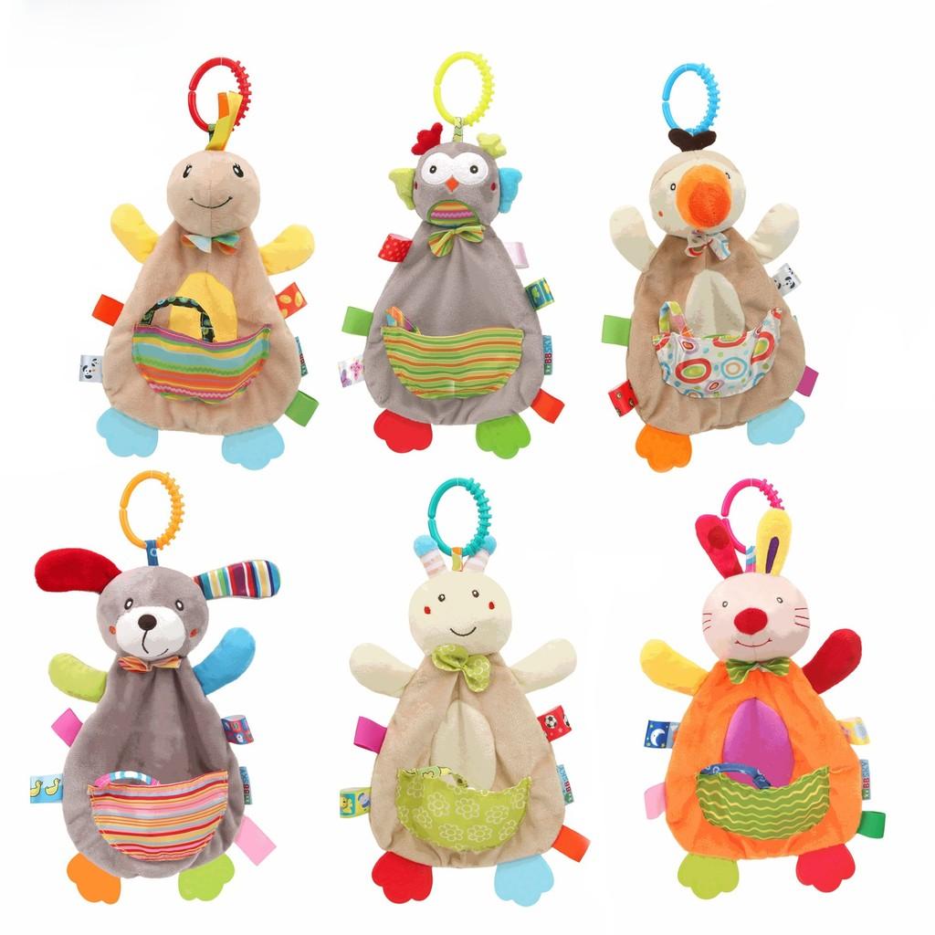 Baby Plush Animal Rattle Toy With Music Sound For Newborn Sleep Comfort