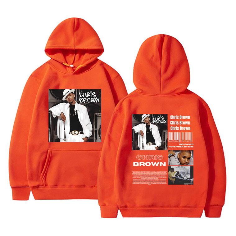 Rapper Chris Brown Graphic Print Hoodie Men Women Hip Hop Casual Pullover Sweatshirt Male Fashion Oversized Streetwear Hoodies