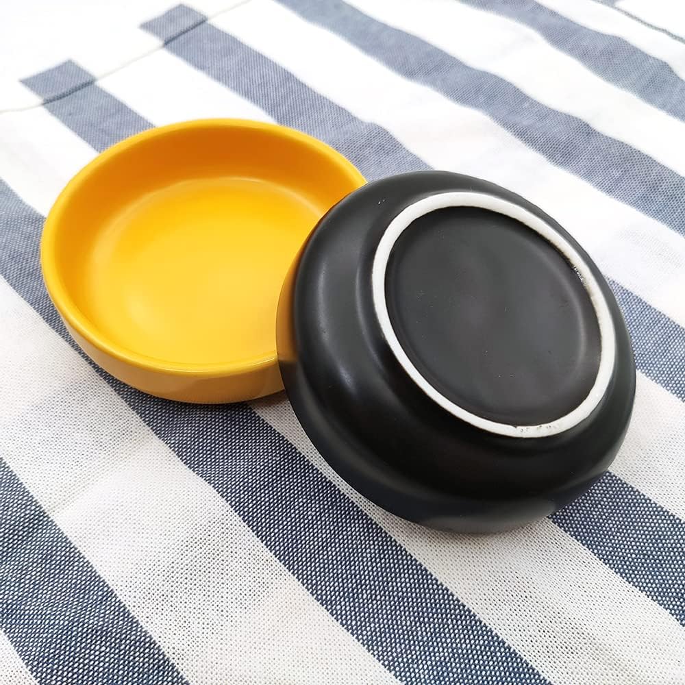 3.5" Ceramic Dipping Sauce Dishes - Multipurpose Porcelain Side Dish Seasoning Dishes Soy Dipping Sauce Dishes, Porcelain Side Dishes for Snack