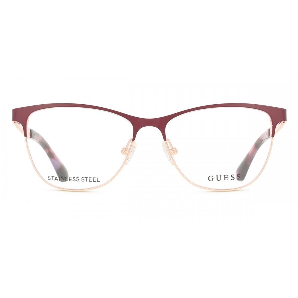 

Guess Gu2883 070 Women Eyeglasses Matte Burgundy Gold/53-14-140