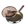 316 Stainless Steel Frying Pan, Uncoated Household Titanium Non-stick Pan, Omelette, Steak Frying Pan, Electromagnetic Universal