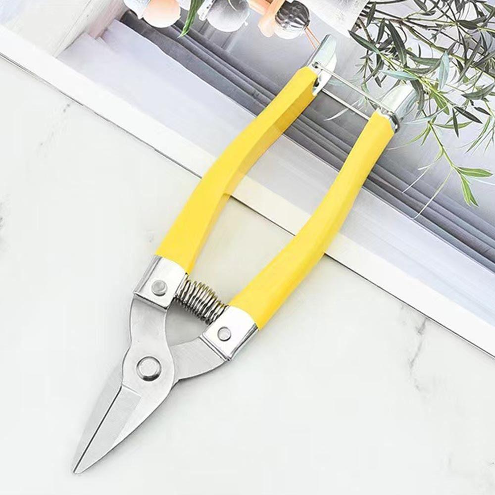 With Automatic Return Spring Household Pruning Shears Straight Head Garden Branch Shear Plant