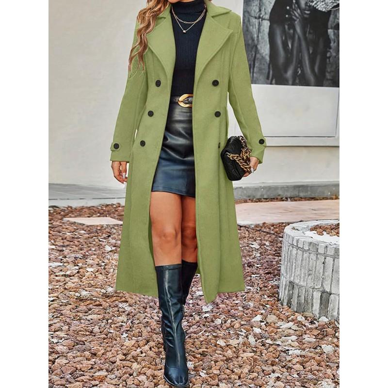 Womens Wool Blend Long Coat 2026