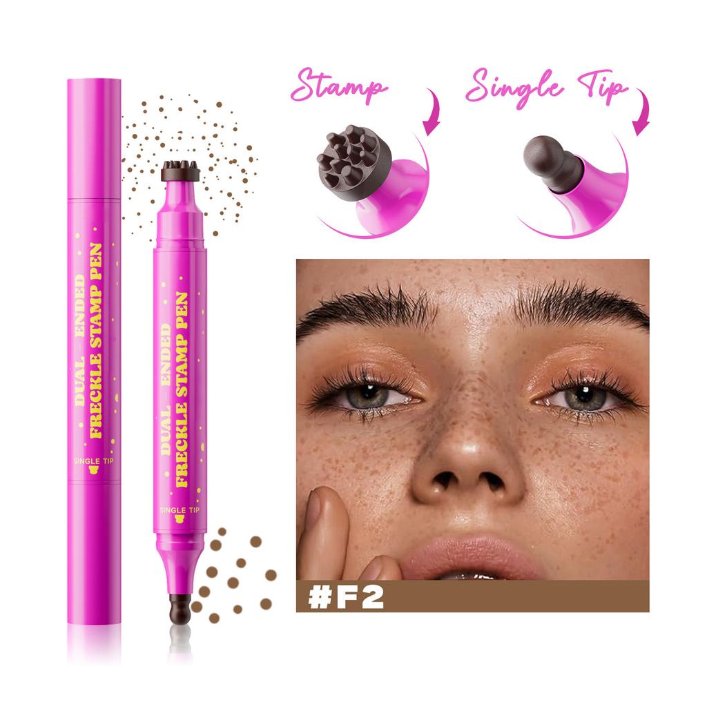 Freckle Pen,2-in-1 Artificial Freckles, Single Gourd Tip, Natural And Realistic Fake Freckles(2.8ml)