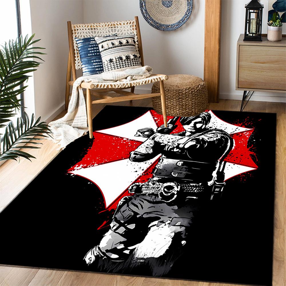Umbrella Corporation Logo Floor Mat Design for Hallway Study room Dining Room Foyer Antislip Carpet Anime Office Decor Wedding Party Gift
