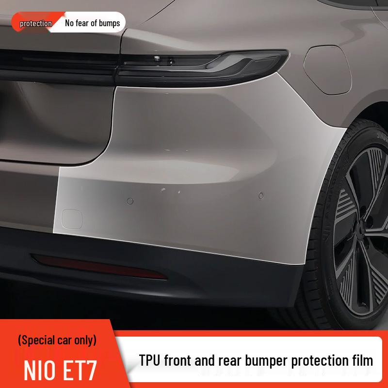 NIO ET7 Pre-Cut Invisible TPU Car Wrap for Front & Rear Bumpers - Anti-Scratch Protection Film