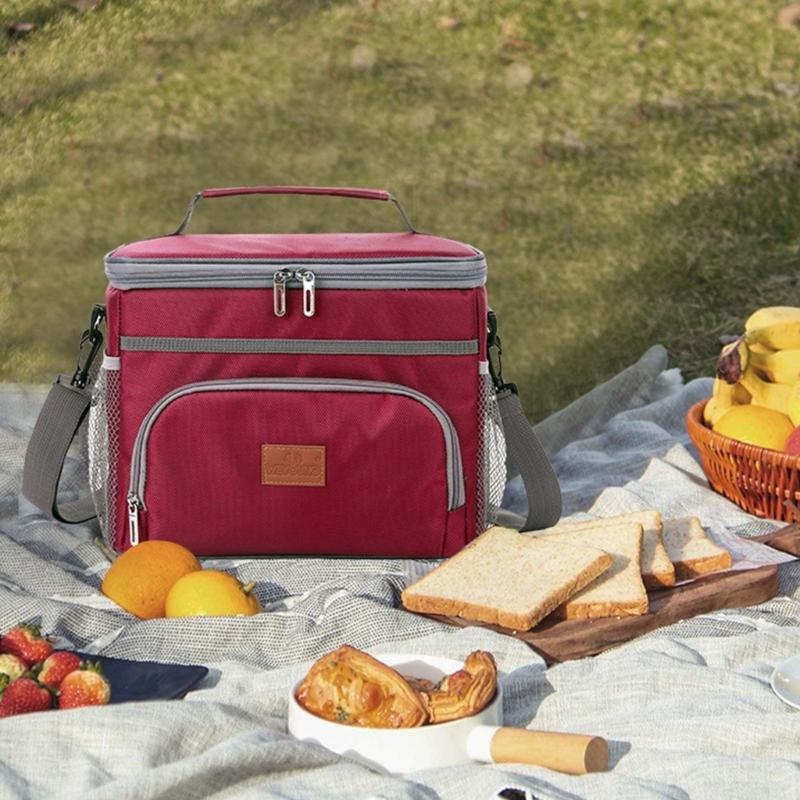 Portable Lunch Bag Insulated Bento Box for Women Men Reusable Lunch Box Dinner Container Large Capacity Handbag Food Bag