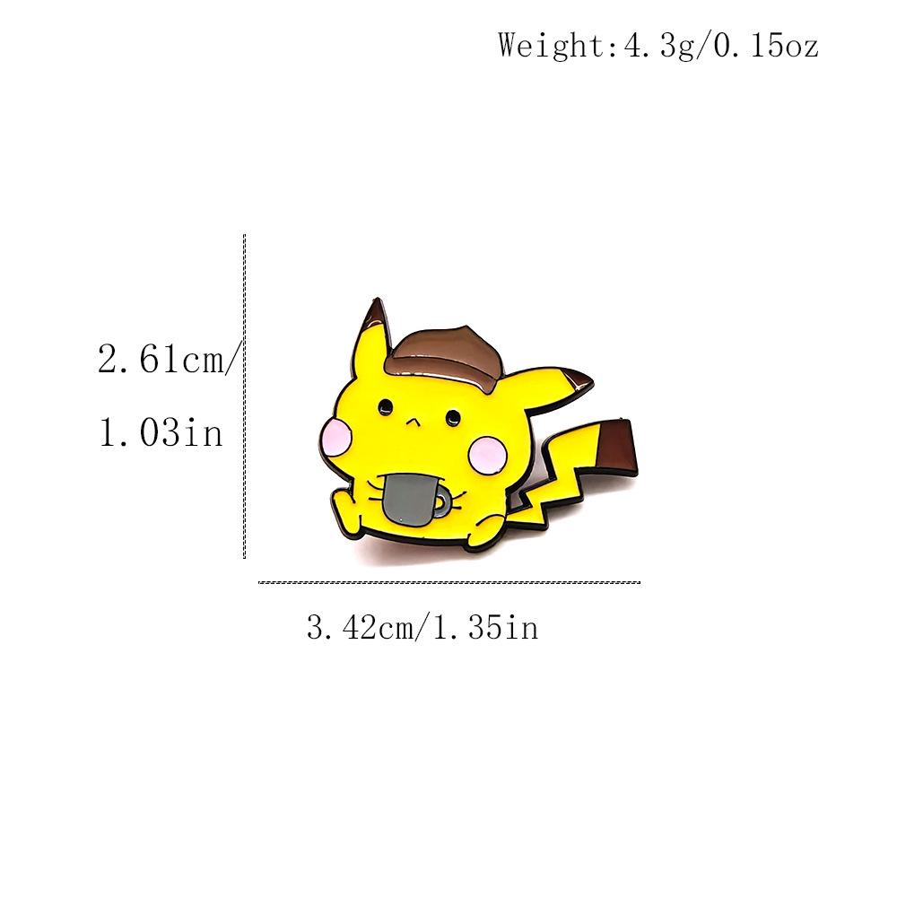 Cartoon Pokemon Monster Brooches: Charmander, Pikachu & Squirtle Pins